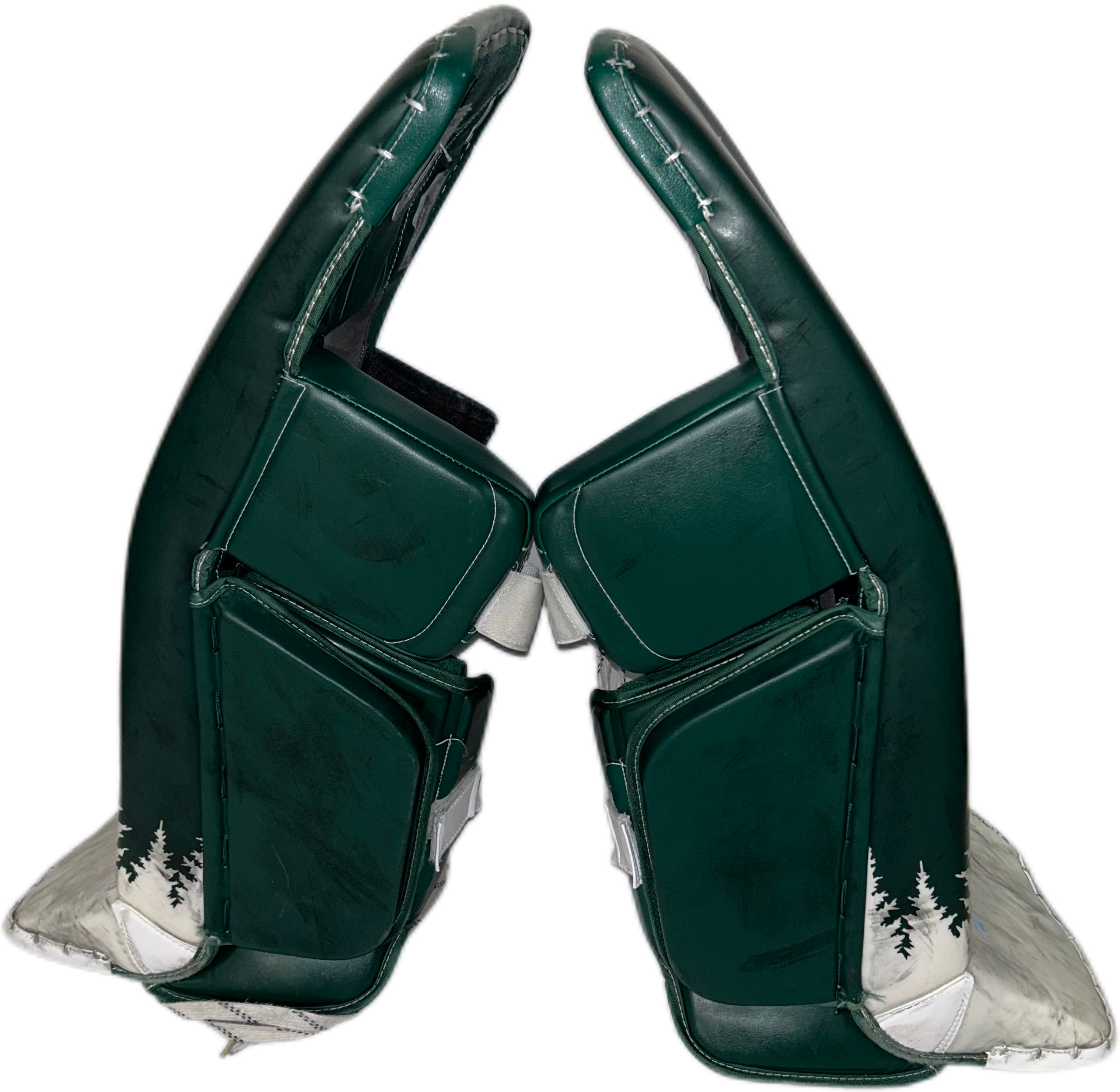 Bauer Vapor Hyperlite - Jambières de gardien de but Pro Stock d'occasion (vertes/blanches)
